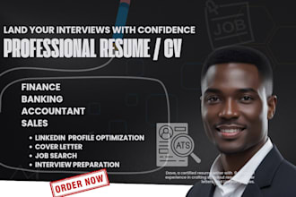 write finance resume, accounting, investment banker, portfolio manager, sales CV