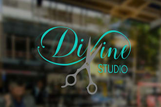 design creative vintage barber shop and salon logo