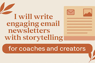 write engaging email newsletters with storytelling for coaches and creators