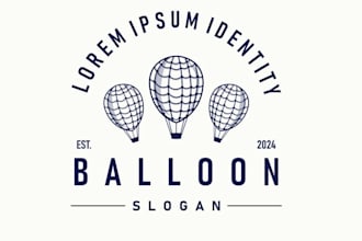 make air balloon logo for you with new concept