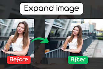professionally expand images on the same background