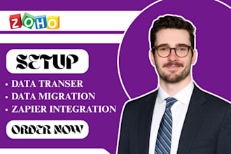 setup data migration on zoho CRM workflow automation integrate zapier into zoho