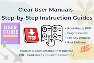 design or redesign user manual, product guild instruction