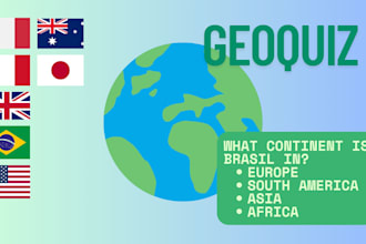 create custom quizzes on geography, flags and capitals