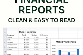 create excel financial reports
