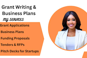 grant writing, grant proposal, business plan,  grant research, funding proposal