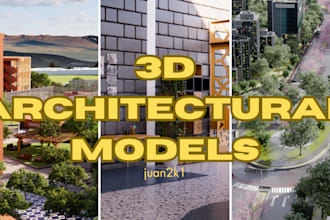 create a 3d architectural model using sketchup or revit