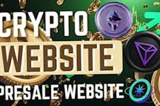 build ico presale website, smart contract integration,ico cryptocurrency website