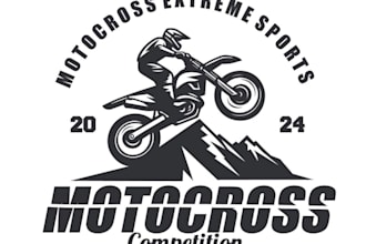 design dirt bike logo with satisfaction guaranteed