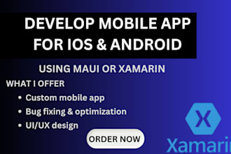 build mobile app ios and android using xamarin forms maui flutter blazor dart