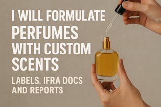 formulate perfumes with custom scents, labels, ifra docs and reports