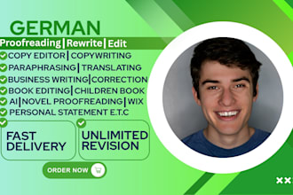 proofread,copy edit,rewrite ai german text,novel,book content by german native