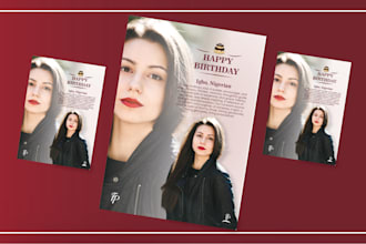 design modern and unique birthday flyer