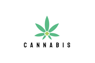 design cannabis and marijuana logo with 12 hours