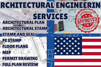 provide stamped architectural drawings for city permit in virginia, california