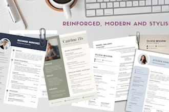 design a modern ats friendly resume, cv or cover letter