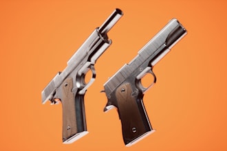 3d model game assets, weapon, accessories, gun, object,texture, ue5 rig for game