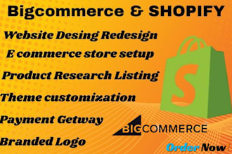 design or create bigcommerce online store shopify ecommerce website online shop