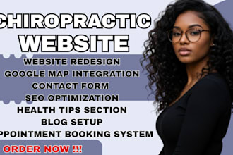 chiropractic website healthcare website spine clinic site medical  landing page