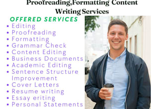 edit, proofread, and format your content to meet professional standards