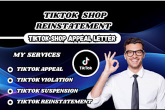 remove tiktok shop violation, tiktok appeal letter, tiktok shop reinstatement