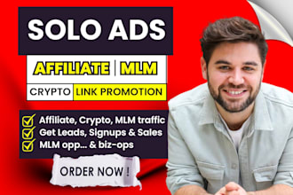 blast USA solo ads UK affiliate link promotion crypto MLM lead generation