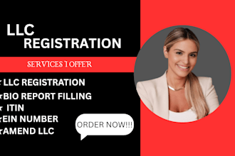 do llc registration, ein, boi report, registered agent, amend llc and itin