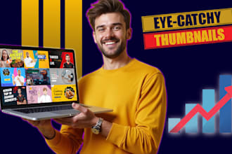 create best amazing attractive youtube thumbnail design