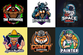 design unique cartoon, mascot, sports and gaming logo