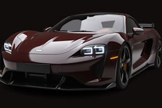 design realistic 3d car modeling and rendering in blender for 3d printing