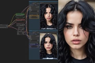 do a custom ai influencer flux lora with a comfyui workflow nsfw node ai image