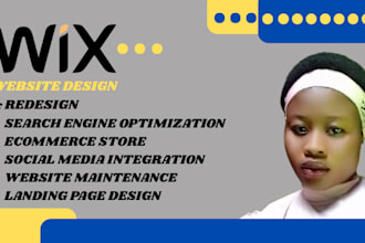 design wix ecommerce website or wix website design redesign