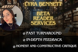 beta read your romance book and give you excellent feedback