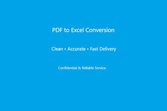 convert PDF to excel or word accurately and fast