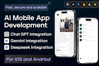 create chat gpt, gemini, deep seek, custom ai app for android ios flutter