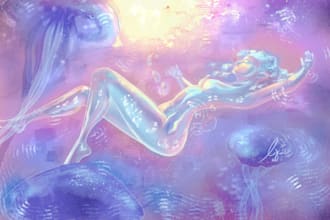 draw an ethereal, dreamy illustration for you