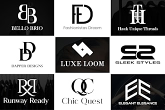 design luxury fashion clothing brand streetwear minimalist monogram apparel logo