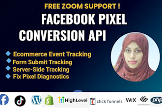 setup meta facebook pixel shopify, tiktok, gtm ,ga4,conversion API tracking