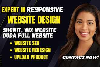 wix website design and redesign, customize showit website, duda website builder