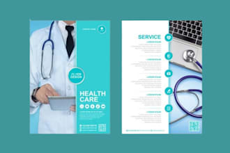 design medical dental health care flyer home care flyer trifold brochure design