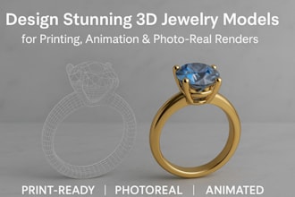create 3d jewelry designs for printing animation and high quality rendering