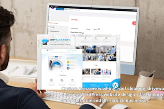 design pressure washing, roof, gutter, and driveway cleaning wordpress website