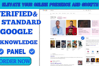 create verified google panel, knowledgepanel, for personal or company