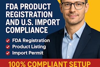 handle your fda product registration and US import compliance