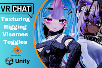 do custom 3d model vrchat avatar commission vr character furry vrc avatar to vrm