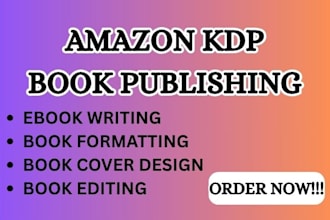do ebook writing, manuscript formatting, amazon kdp book publishing, amazon kdp