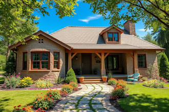 create realistic ai architectural interior and exterior design for your project