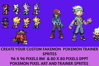 draw your pokemon or fakemon trainer style sprites