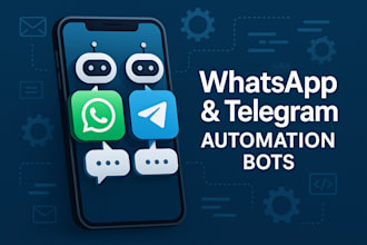 create whatsapp, telegram bot, mass dm automation bot chatbot and ai development