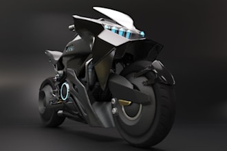 remodel 3d sci fi motorcycle, hovert bike,rig 3d sport bike,fivem motorbike, glb